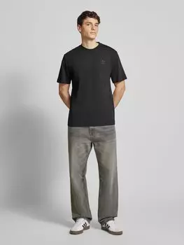 Футболка с вышитой этикеткой adidas Originals, черный