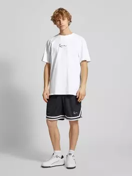 Футболка с вышитой этикеткой KARL KANI, белый