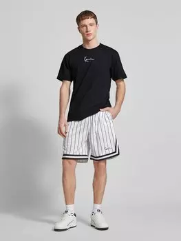 Футболка с вышитой этикеткой KARL KANI, черный