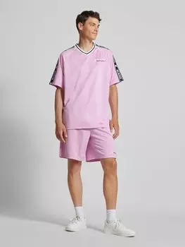 Футболка с вышитой этикеткой KARL KANI, розовый