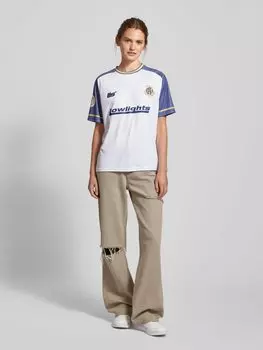 Футболка с вышитой этикеткой Low Lights Studios, экрю