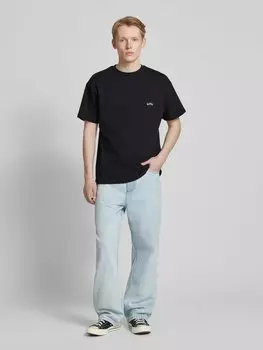 Футболка с вышитой этикеткой, модель «ART LOGO» BLKVIS, черный