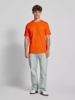 Футболка с вышитой этикеткой модель «ТРИЛЕСТНИК» adidas Originals, оранжевый