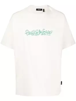 Футболка с вышитой надписью FIVE CM, белый