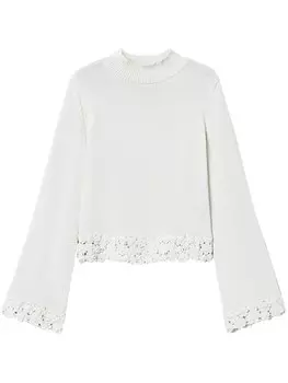 Футболка с вышитым дизайном TWINSET, белый