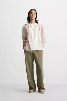 Футболка с вышитым фото ZARA, белый