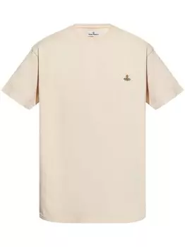 Футболка с вышитым изображением сферы от Vivienne Westwood, нейтральный