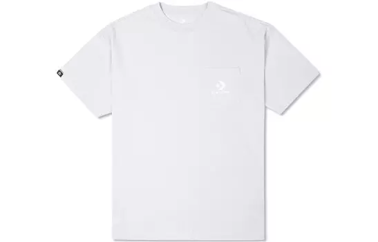 Футболка с вышитым карманом, унисекс, серая Converse, серый