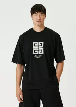 Футболка с вышитым логотипом 4G Givenchy, черный