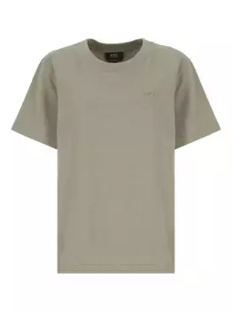 Футболка с вышитым логотипом A.P.C., зеленый