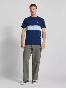 Футболка с вышитым логотипом adidas Originals, светло-голубой