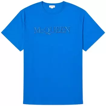 Футболка с вышитым логотипом Alexander McQueen