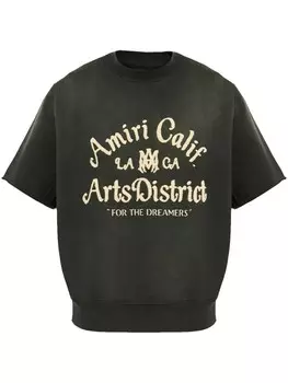 Футболка с вышитым логотипом AMIRI, черный