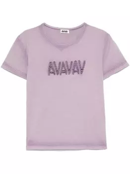 Футболка с вышитым логотипом AVAVAV, фиолетовый