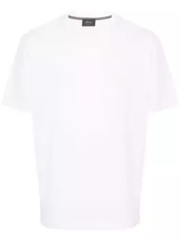 Футболка с вышитым логотипом Brioni, белый