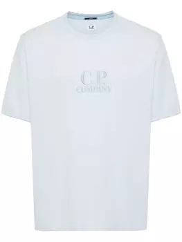 Футболка с вышитым логотипом C.P. Company, синий