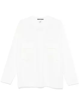 Футболка с вышитым логотипом C.P. Company, нейтральный цвет