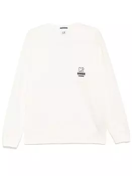 Футболка с вышитым логотипом C.P. Company, белый