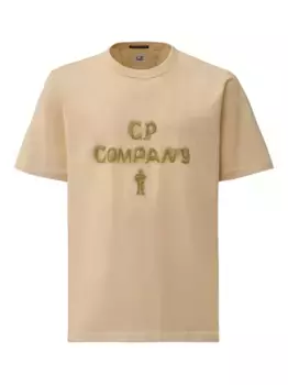 Футболка с вышитым логотипом C.P. Company, нейтральный