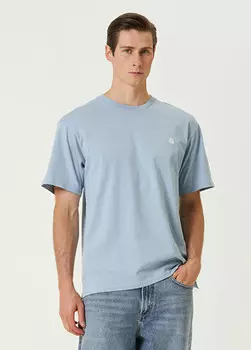Футболка с вышитым логотипом Carhartt, голубой