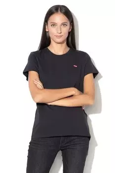Футболка с вышитым логотипом, Черная Levi'S, черный
