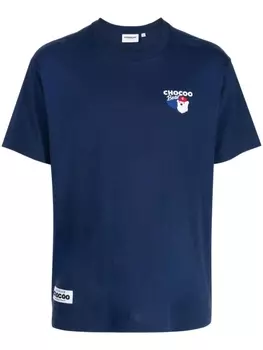 Футболка с вышитым логотипом CHOCOOLATE, синий