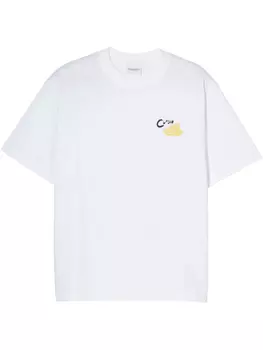 Футболка с вышитым логотипом Closed, белый
