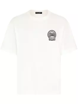 Футболка с вышитым логотипом DG Dolce & Gabbana, белый