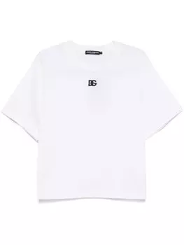 Футболка с вышитым логотипом Dolce & Gabbana, белый