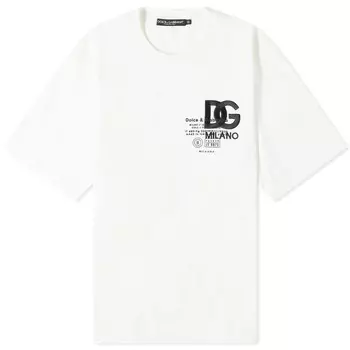 Футболка с вышитым логотипом Dolce & Gabbana Catwalk, белый