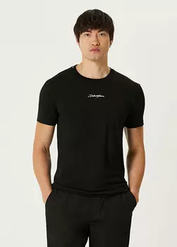 Футболка с вышитым логотипом Dolce&Gabbana, черный