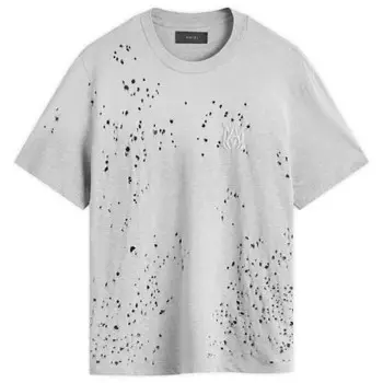 Футболка с вышитым логотипом «дробовик» Amiri, серый