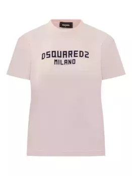 Футболка с вышитым логотипом DSQUARED2, розовый