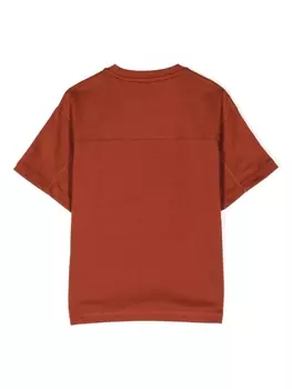 Футболка с вышитым логотипом Emporio Armani Kids, коричневый
