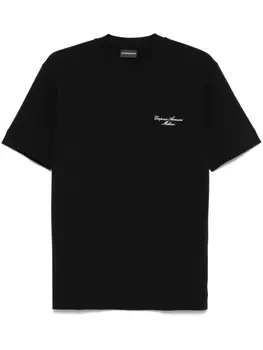 Футболка с вышитым логотипом Emporio Armani, синий
