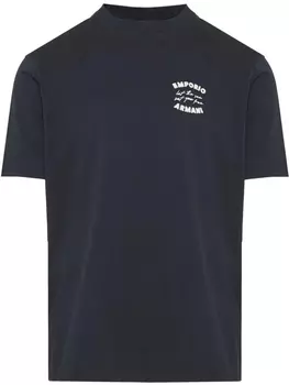 Футболка с вышитым логотипом Emporio Armani, синий