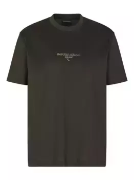 Футболка с вышитым логотипом EMPORIO ARMANI, зеленый