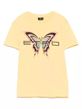 Футболка с вышитым логотипом ETRO, желтый