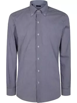 Футболка с вышитым логотипом Fay, синий