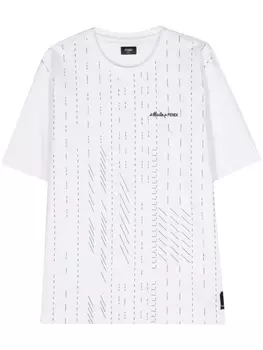 Футболка с вышитым логотипом FENDI, белый