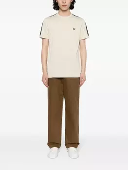 Футболка с вышитым логотипом Fred Perry, бежевый