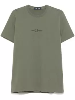 Футболка с вышитым логотипом Fred Perry, зеленый