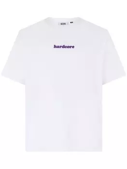 Футболка с вышитым логотипом GCDS, белый