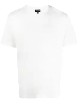 Футболка с вышитым логотипом GIORGIO ARMANI, белый