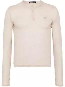 Футболка с вышитым логотипом Ground Zero, нейтральный цвет