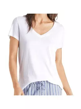 Футболка с вышитым логотипом и v-образным вырезом Superdry, белый