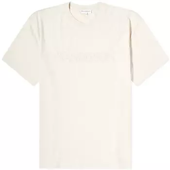 Футболка с вышитым логотипом JW Anderson, бежевый