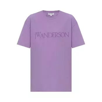 Футболка с вышитым логотипом JW Anderson, Фиолетовый