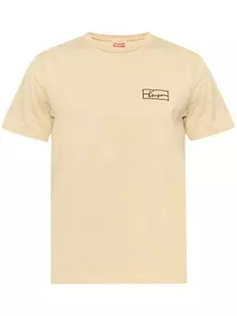 Футболка с вышитым логотипом Kenzo, нейтральный