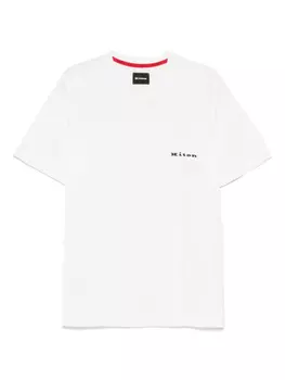 Футболка с вышитым логотипом Kiton, белый
